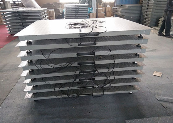 IP68 Single Deck LED / LCD Display Floor Weighing Scales